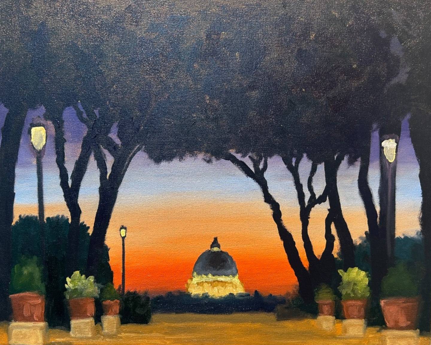Giardini degli Aranci, 16 x 20 inches, oil on canvas
